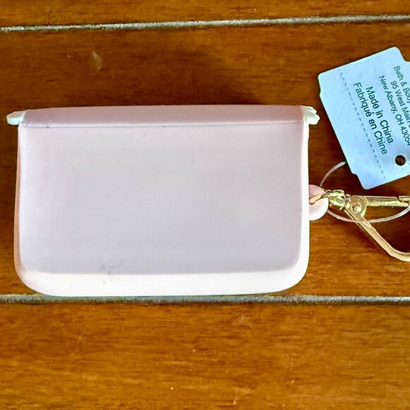 NEW Pink Bow Snapcase PocketBac Holder Scalloped Purse Bath & Body Works - Picture 2 of 3